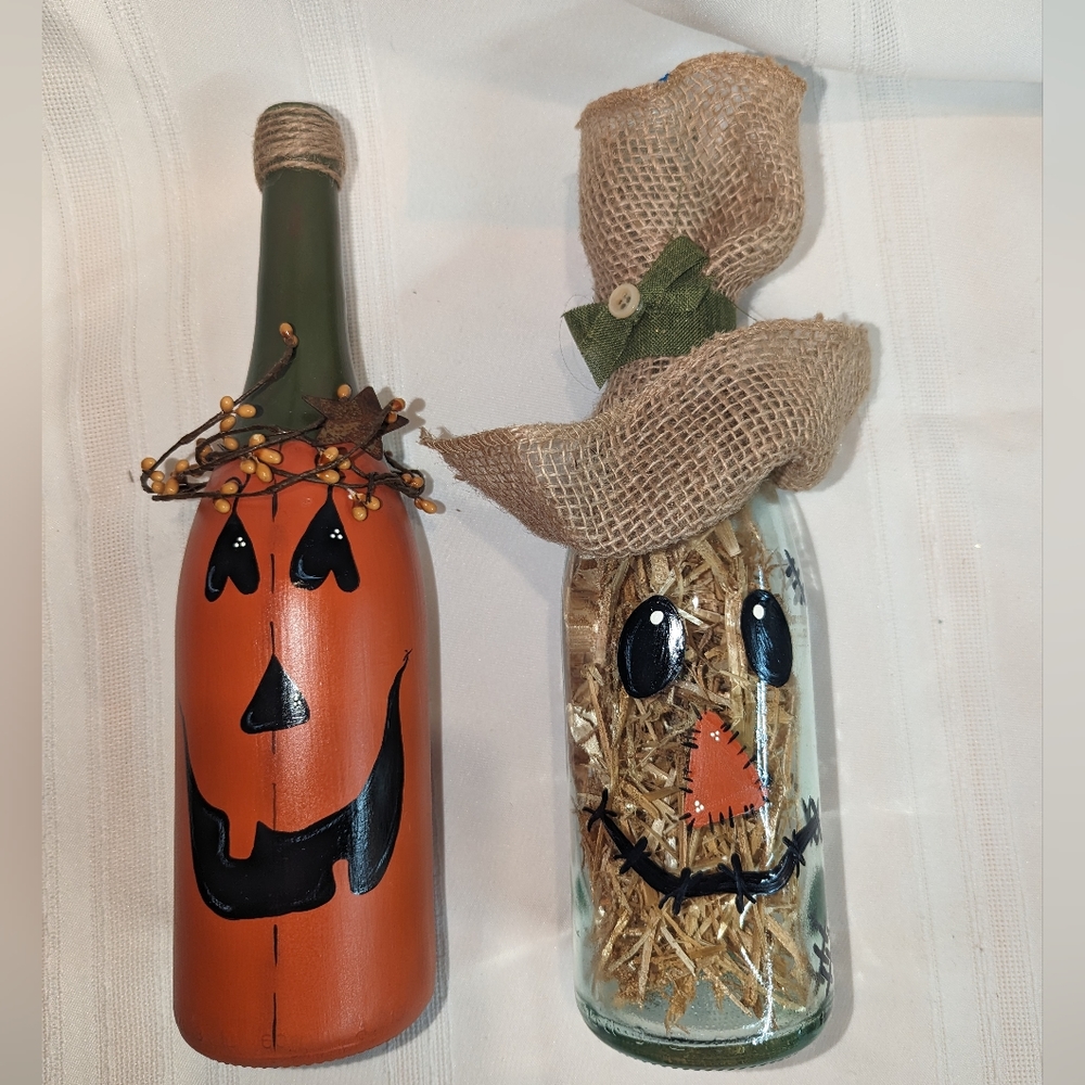 Fall Wine Bottle Decor